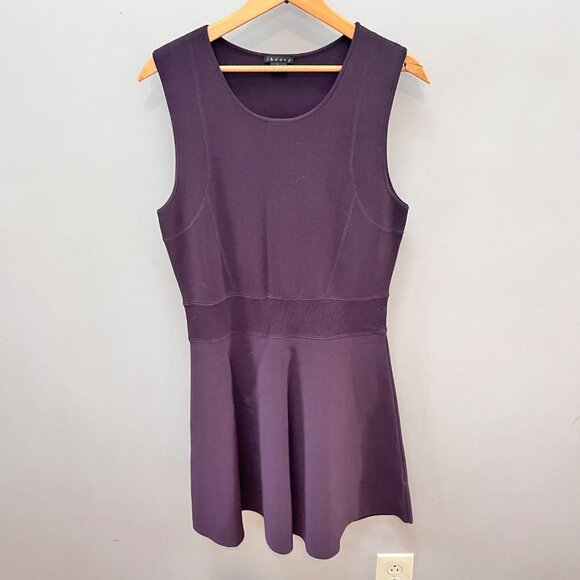 Theory Dominay Ventura Knit Flare Dress- Size L - Picture 1 of 7